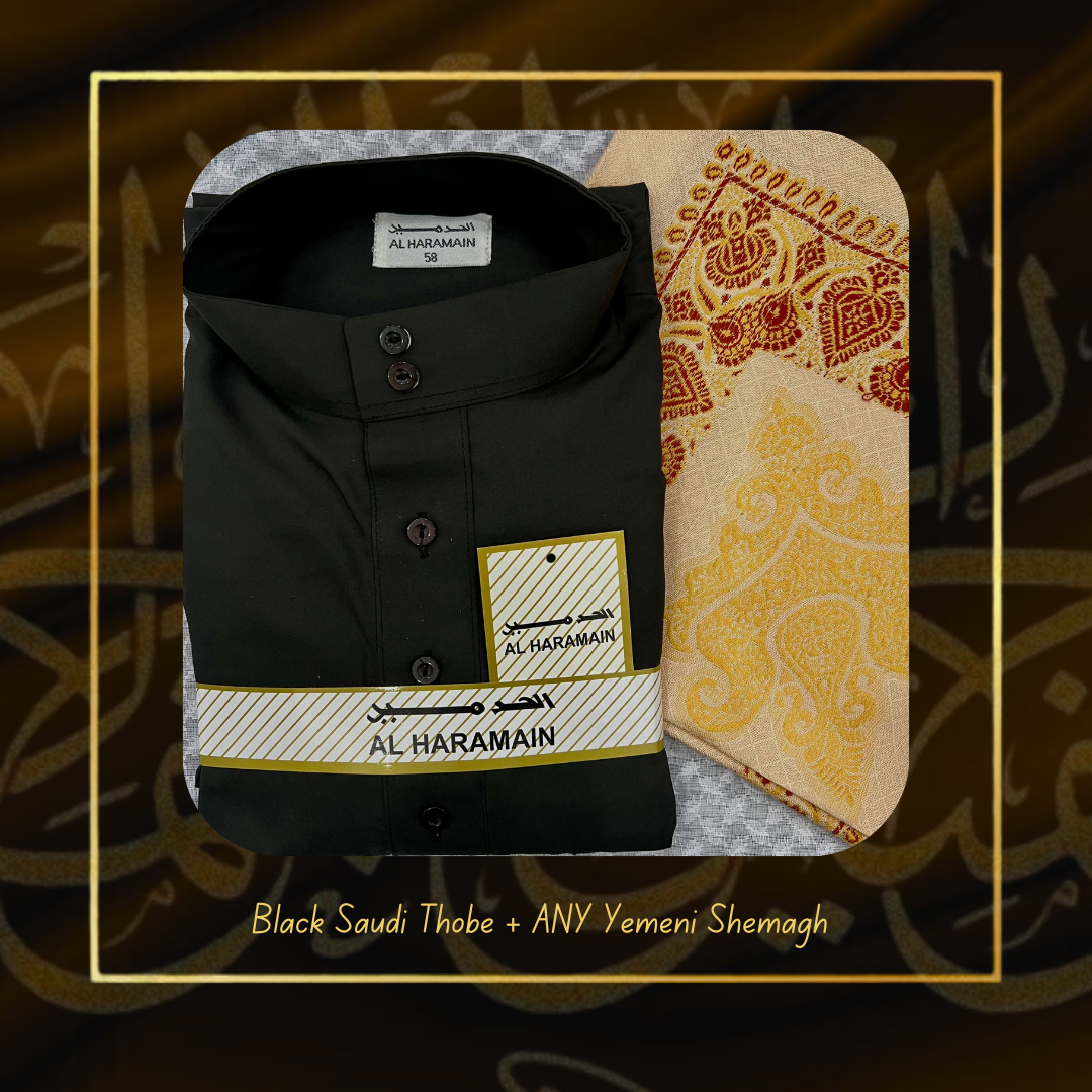 Black Thobe Yemeni Bundle